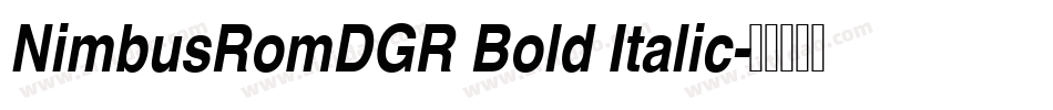 NimbusRomDGR Bold Italic字体转换